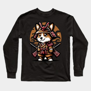 Samurai Corgi - Brave Canine Warrior Long Sleeve T-Shirt